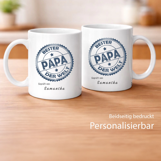 Bester Papa der Welt Stempel Design - Bester Papa Tasse