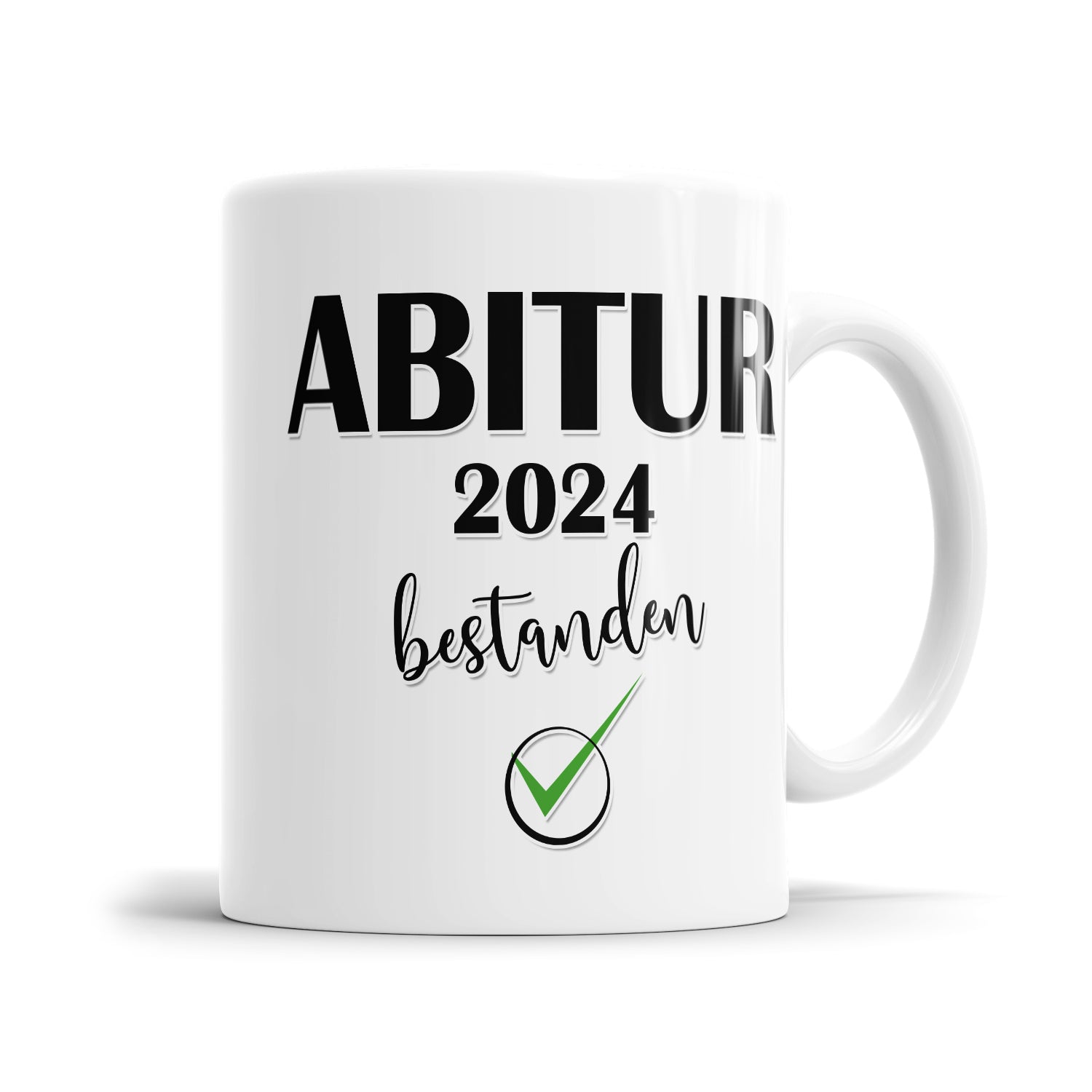 Abitur 2024 bestanden Check Abitur Abschluss Tasse FULiMA®