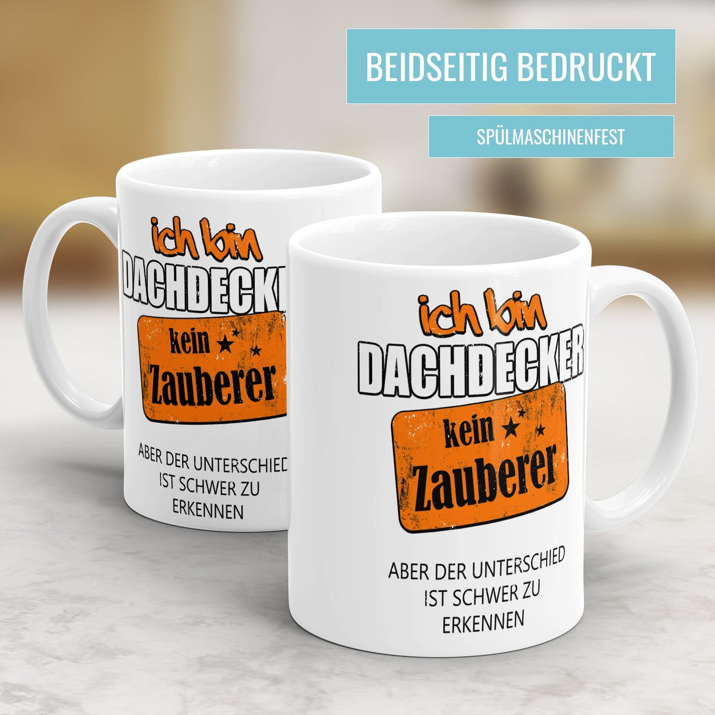 Ich bin Dachdecker kein Zauberer - Tasse - Fulima
