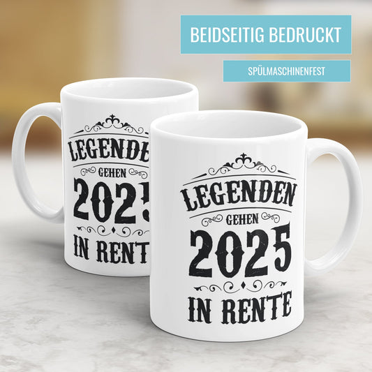 Legenden gehen 2025 in Rente - Rentner - Tasse - Fulima