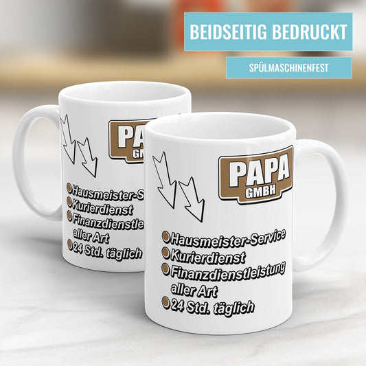 Papa GmbH Hausmeister Service Kurierdienst - Bester Papa Tasse - Fulima