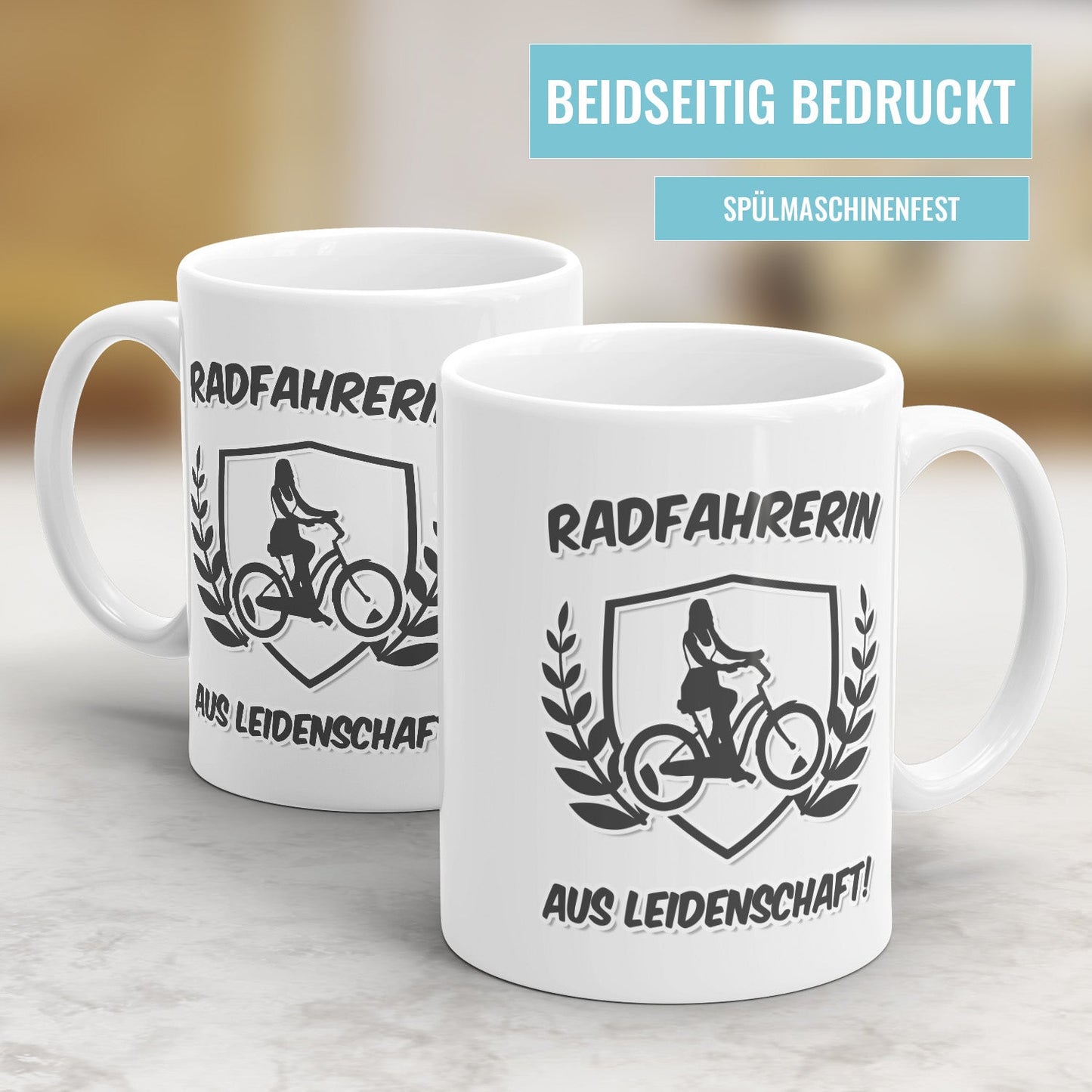 Radfahrerin aus Leidenschaft Tasse Geschenkidee für Radfahrerinnen - Fulima