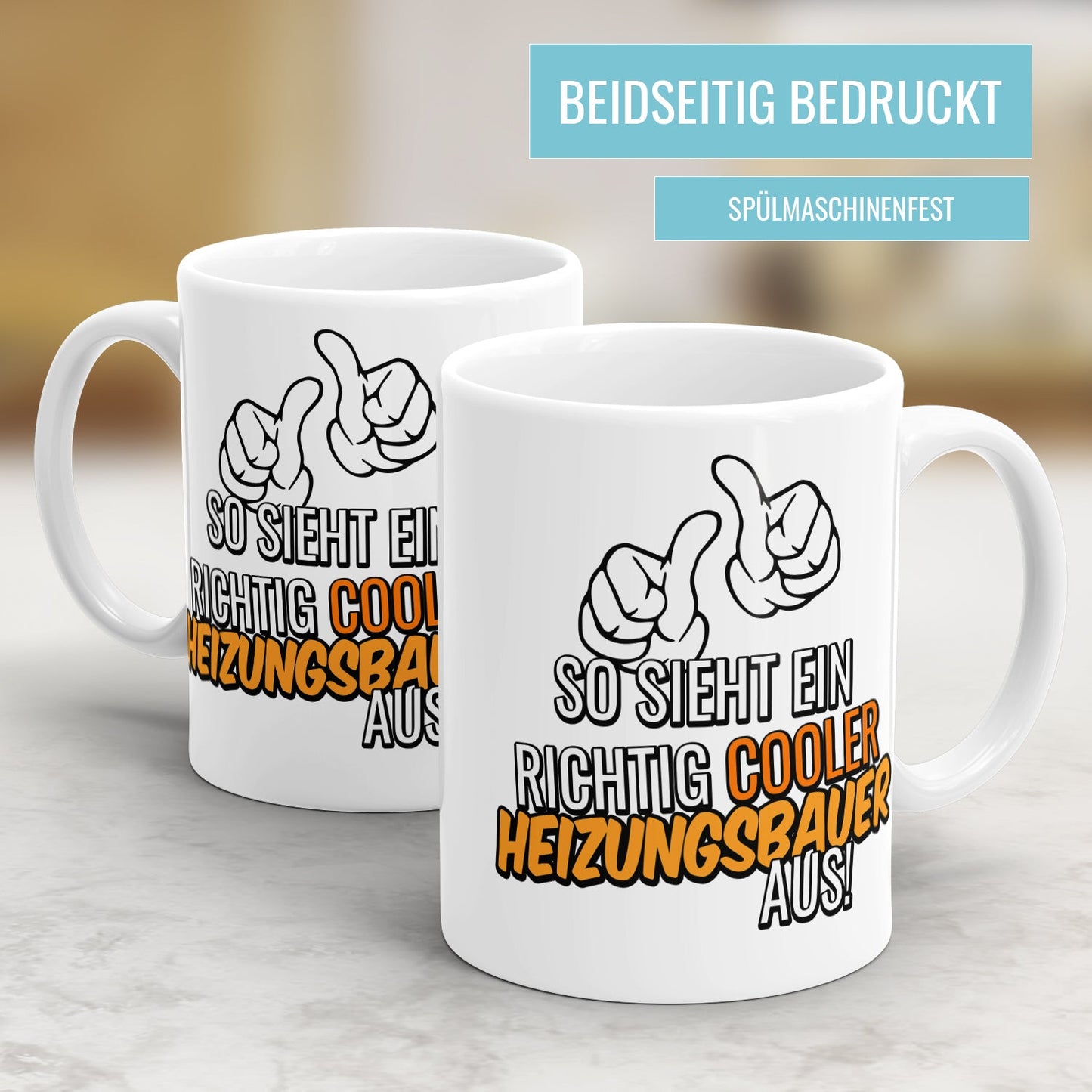 So sieht ein richtig cooler Heizungsbauer aus - Tasse - Fulima