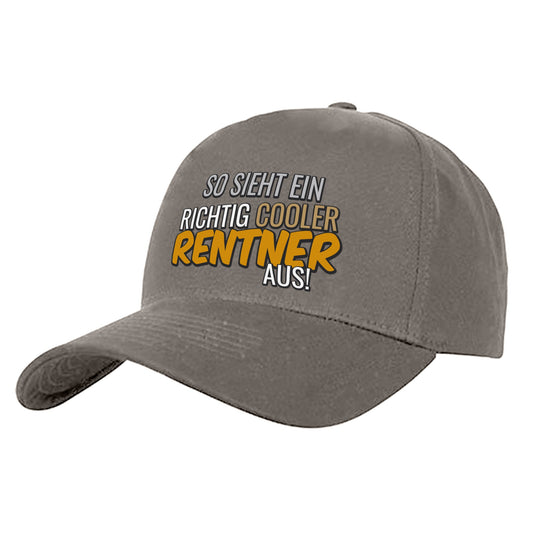 So sieht ein richtig cooler Rentner aus - Rente Geschenk - Cap Grau - Fulima