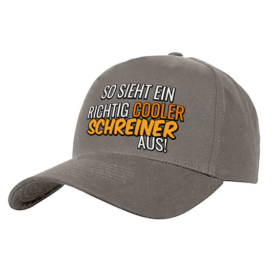 So sieht ein richtig cooler Schreiner aus - Cap Grau - Fulima