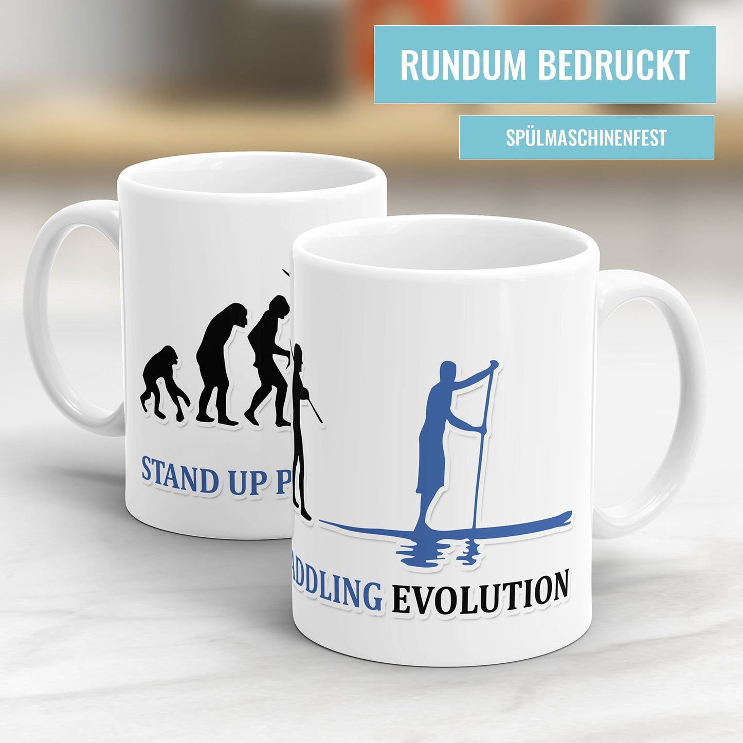 Stand Up Paddling Evolution Tasse - Geschenkidee für Stand Up Paddler - Fulima