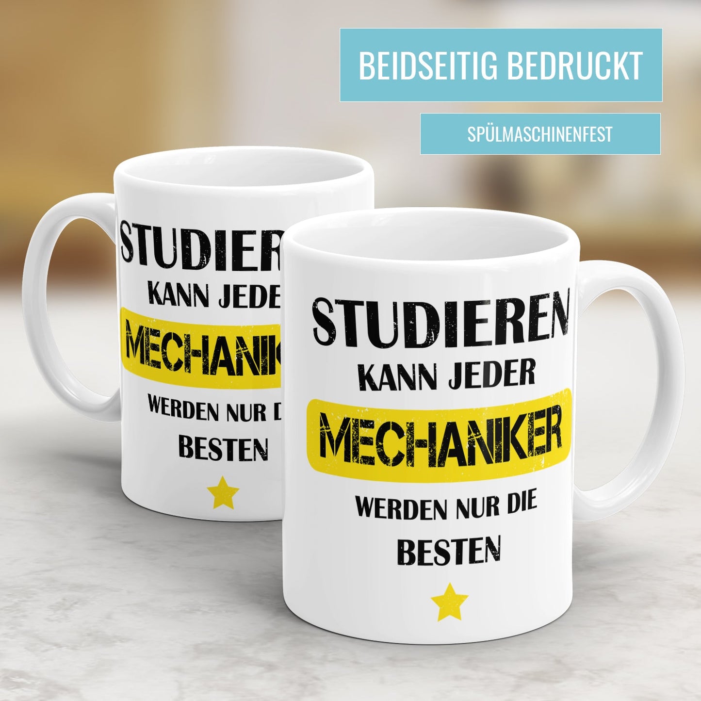Studieren kann jeder Mechaniker werden nur die besten - Tasse - Fulima