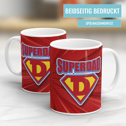 Superdad Helden Logo Superheld - Bester Papa Tasse - Fulima