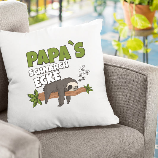 Papa Kissen - Papas Schnarch Ecke Faultier - Geschenk für Väter - Fulima