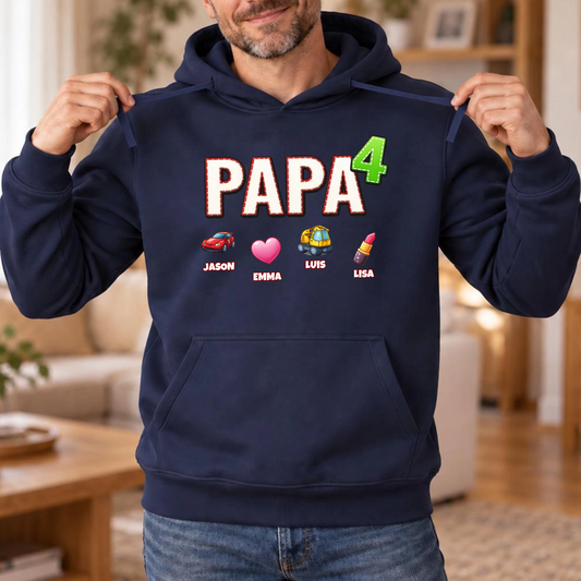 Papa Hoodie - mit Anzahl der Kinder - Papa Geschenk