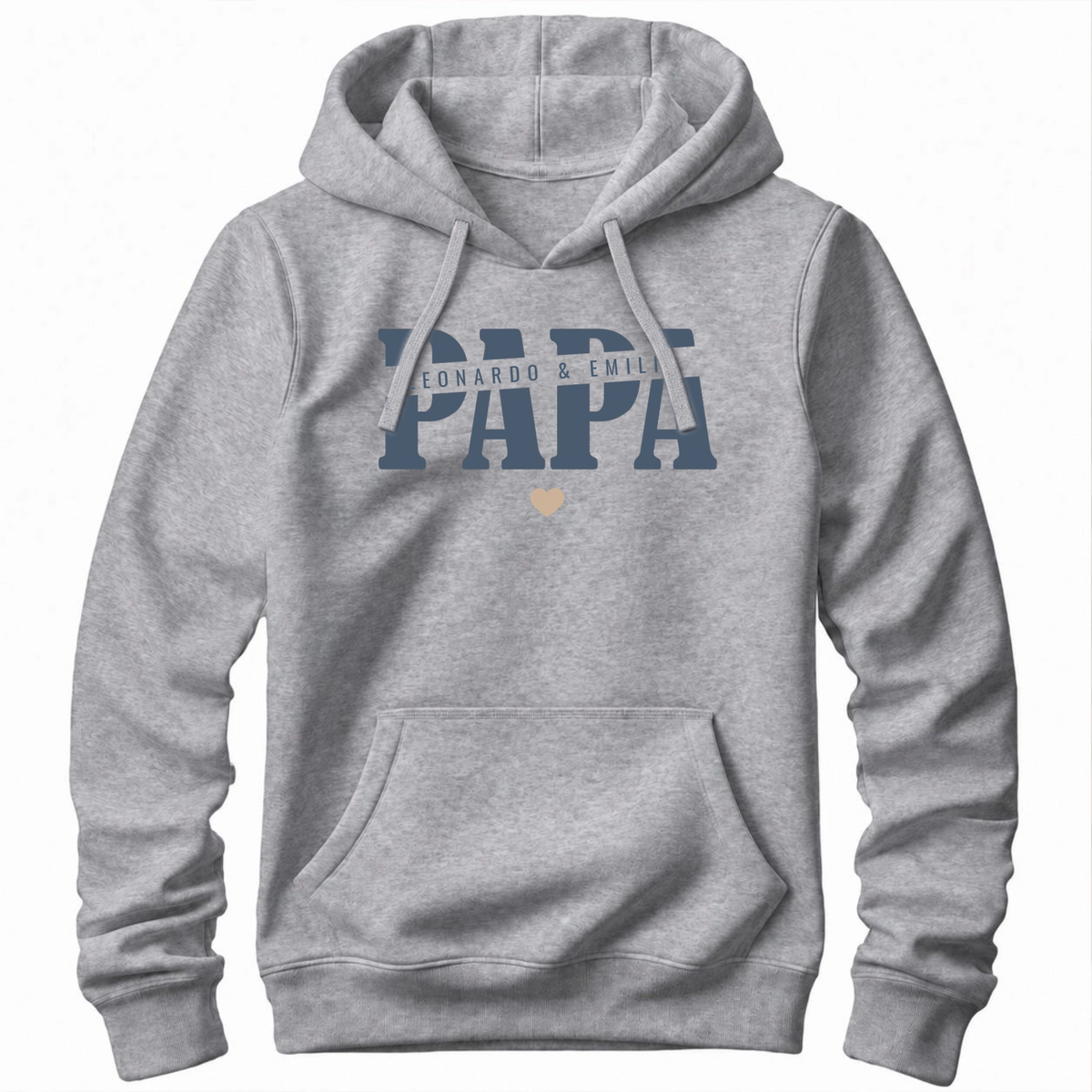Papa Hoodie - Papa mit Namen der Kinder und Herzchen - Geschenkidee