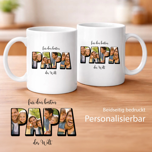 Für den besten Papa der Welt - Personalisierte Papa Fototasse