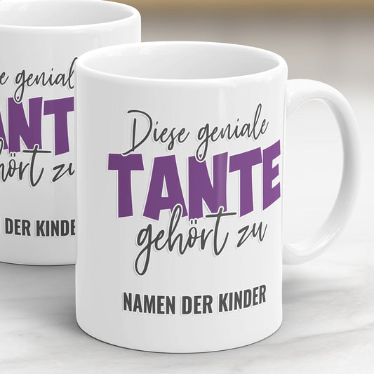 Tante Tassen personalisierbar mit Namen oder Fotos