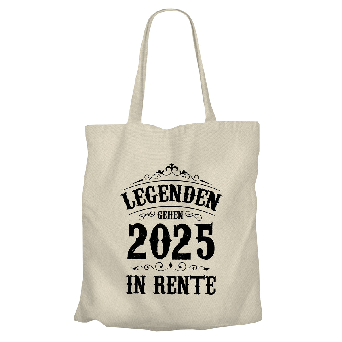Jutebeutel Renter - Legenden gehen 2025 in Rente - Geschenk zur Rente Beige - Fulima
