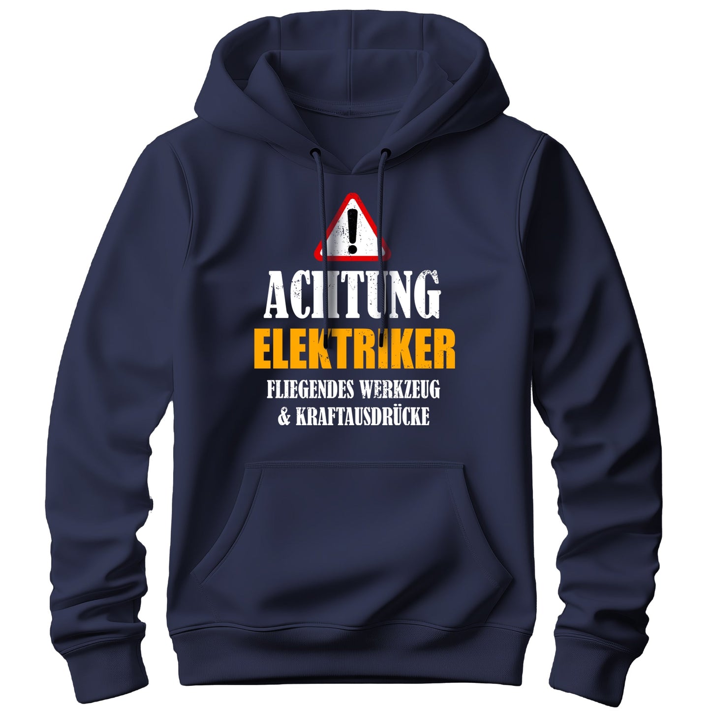 Achtung Elektriker - Kraftausdrücke - Hoodie Navy - FULiMA®