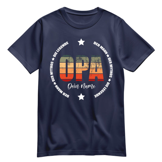Opa Shirt - Der Mann Der Mythos Die Legende - mit Namen Navy - FULiMA®
