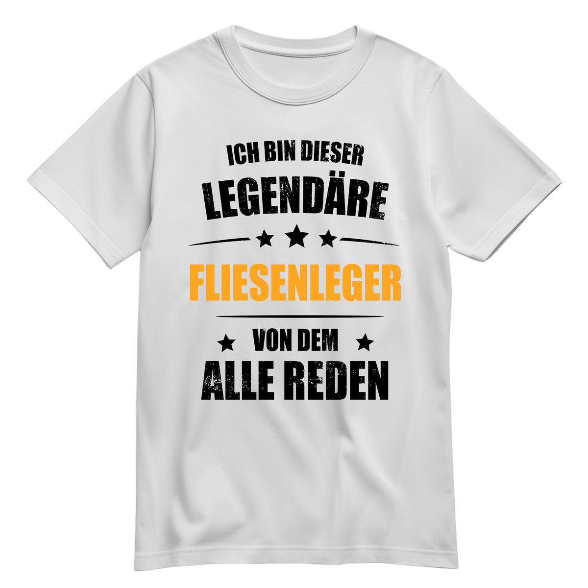 Ich bin dieser Legendäre Fliesenleger von dem alle reden - Shirt Weiß - FULiMA®