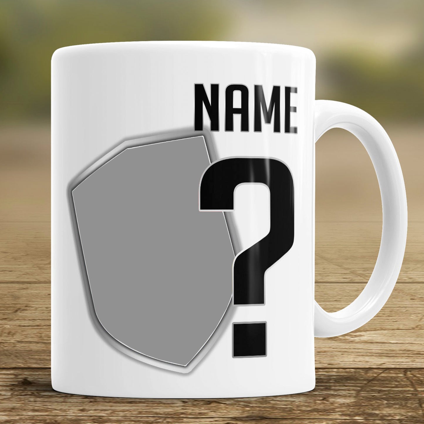 Personalisierte Wunschland Wappen Tasse mit Name und Nummer