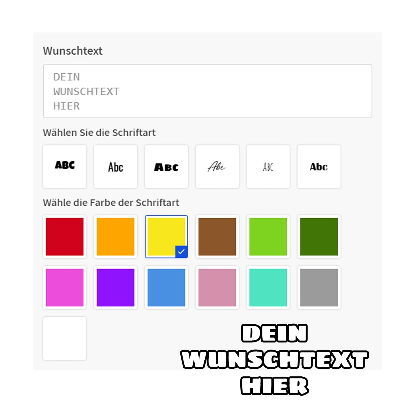 Personalisierte Tasse mit Wunschtext – Wähle Schriftart & Farbe! - Fulima