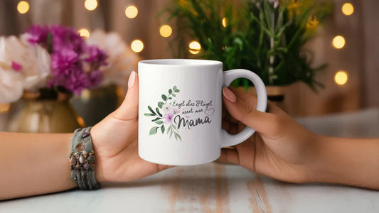 Personalisierte Tasse als Geschenkidee für Mama zum Muttertag und Geburtstag 