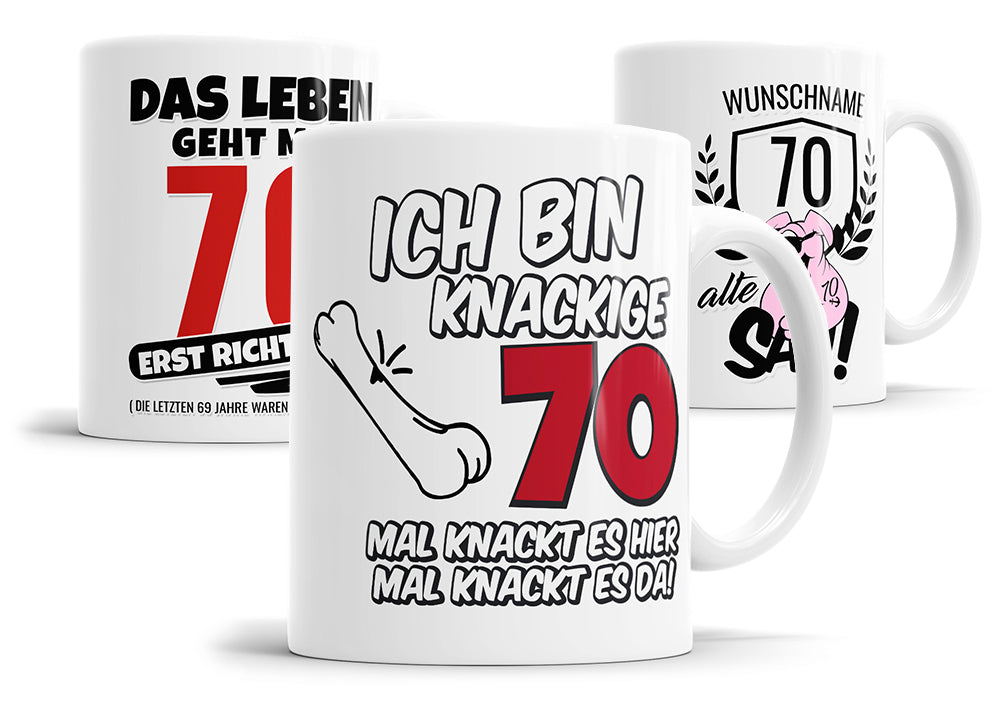 70. Geburtstag Tassen