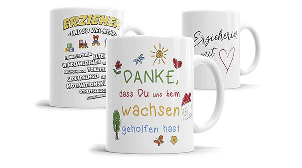 Tassen für Erzieher oder Erzieherin