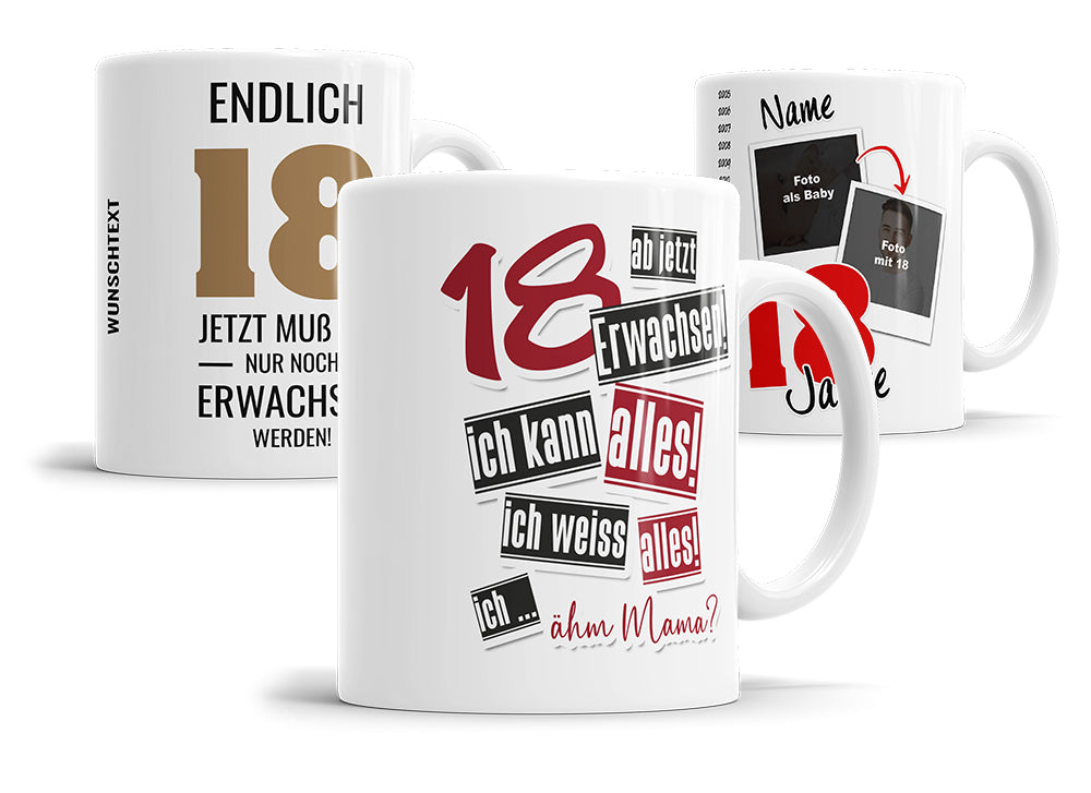 Tassen 18 Geburtstag