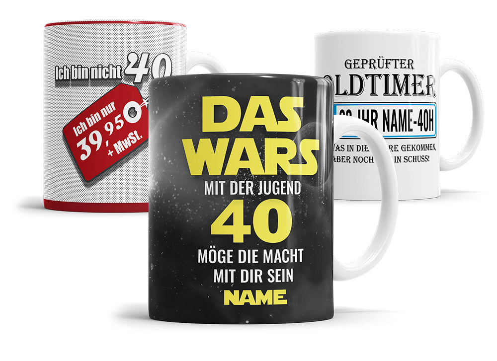 40. Geburtstag Tassen