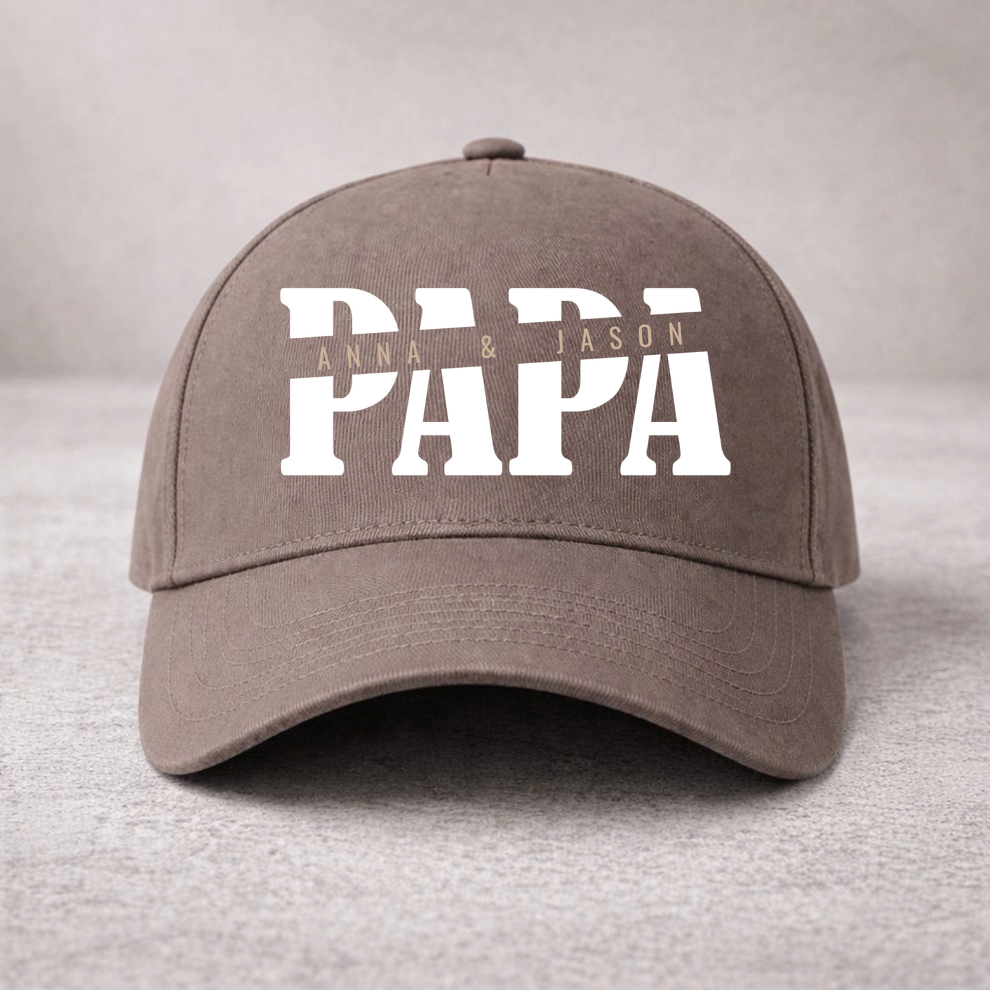 Papa Cap - Papa mit Namen der Kinder und Herzchen - Geschenkidee