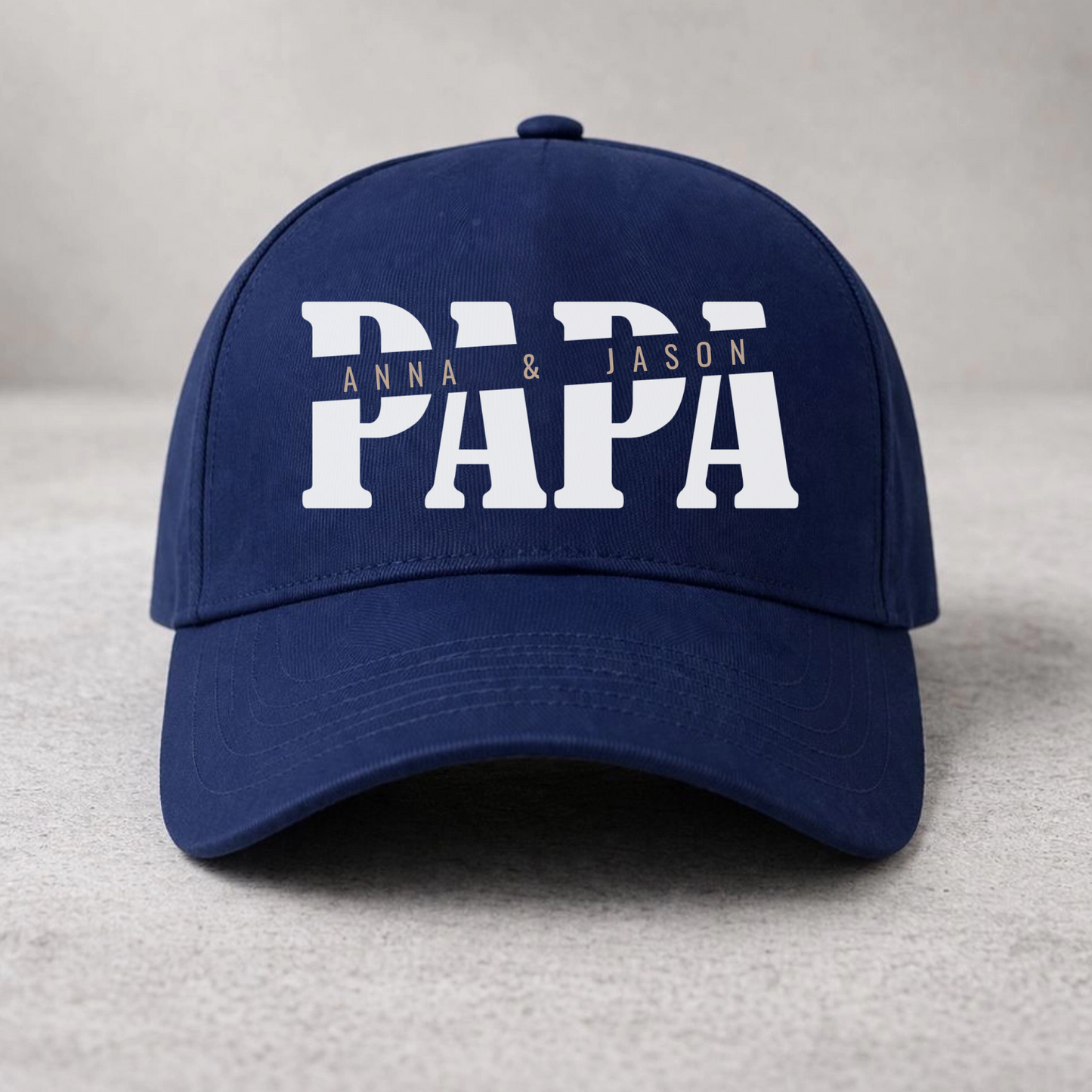 Papa Cap - Papa mit Namen der Kinder und Herzchen - Geschenkidee