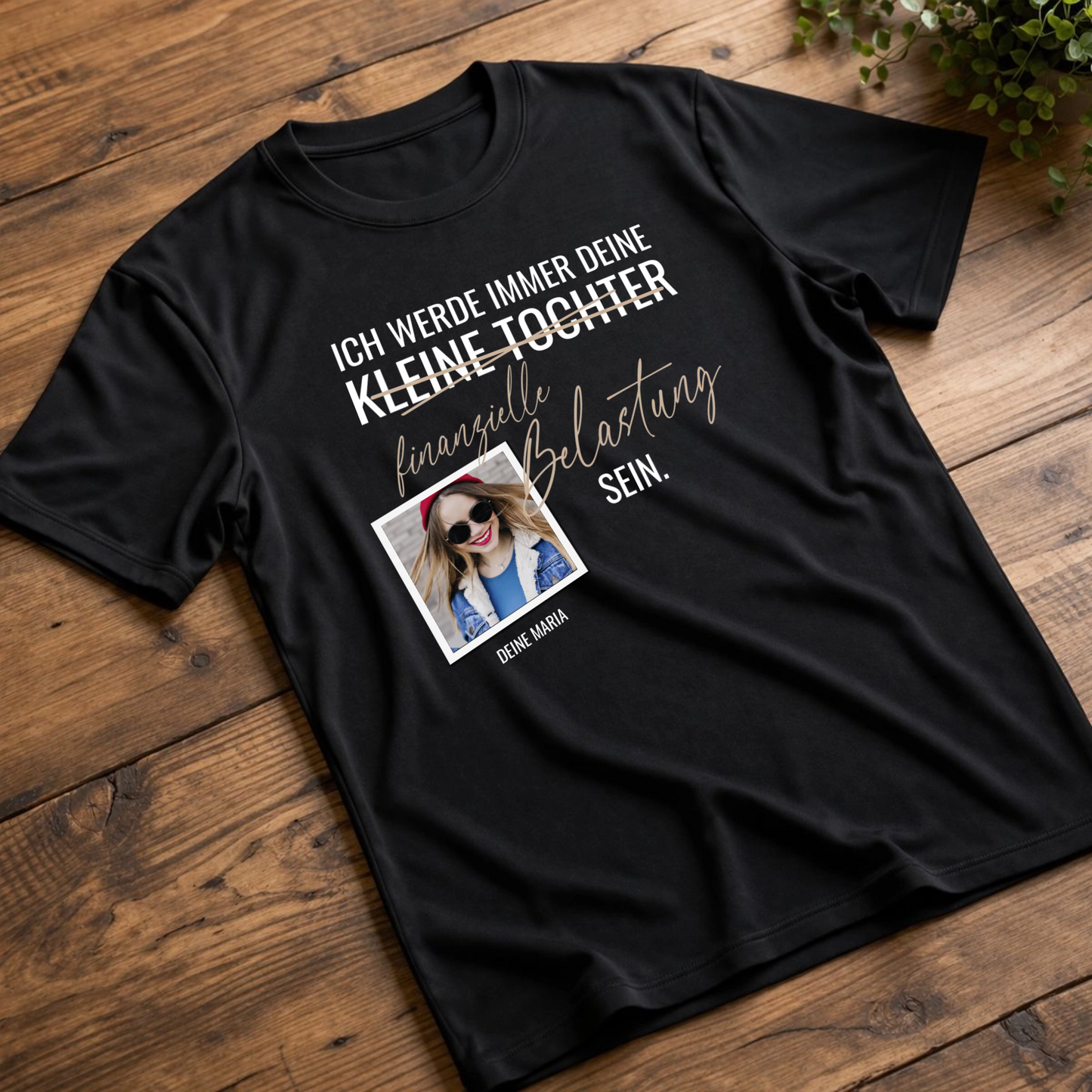 Papa Shirt personalisiert - Tochter mit Foto - Finanzielle Belastung