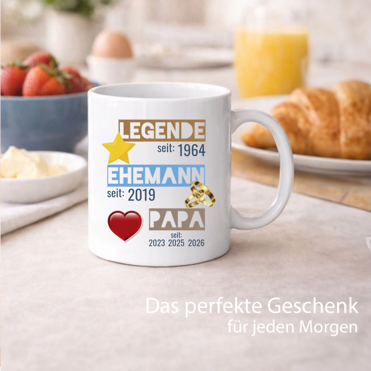 Legende - Ehemann - Papa seit personalisiert mit Wunschjahr - Papa Tasse