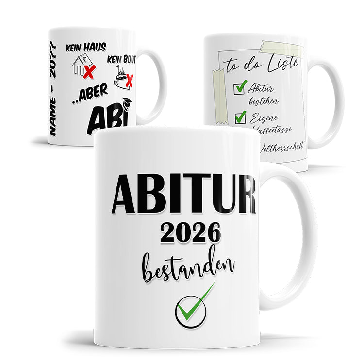 Abitur Tassen - Geschenk zur bestanden Prüfung
