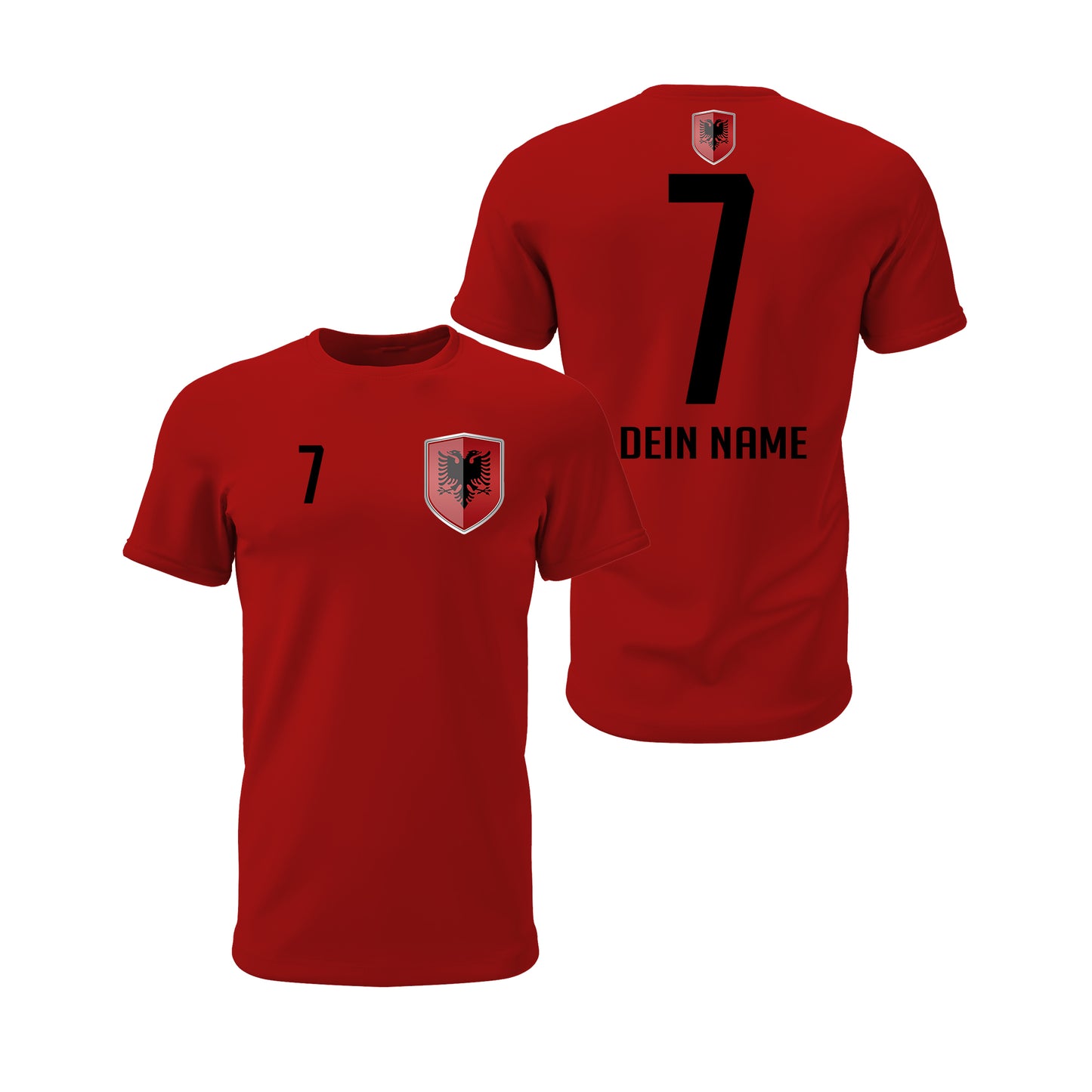 Albanien Shirt mit Wappen und individueller Nummer & Name