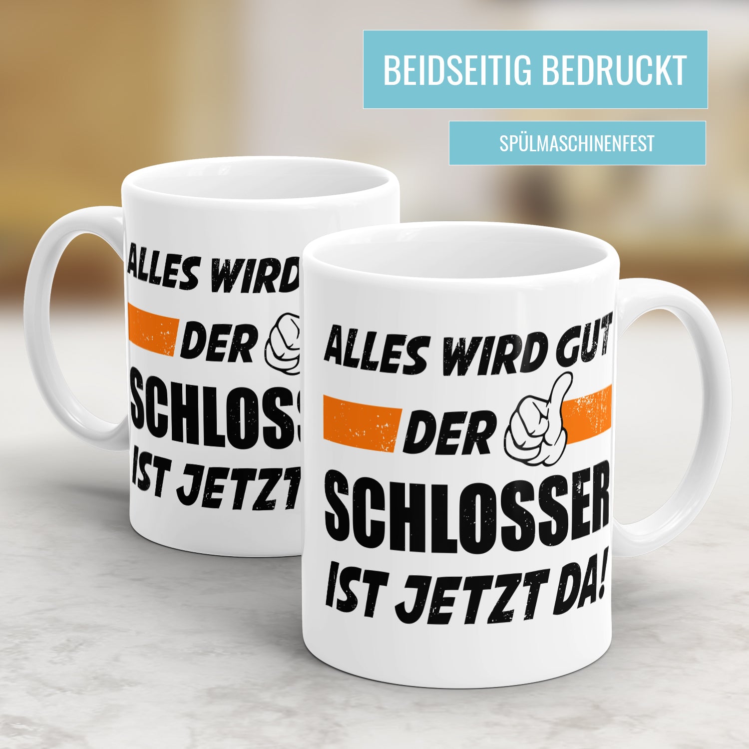 Alles wird gut der Schlosser ist jetzt da - Tasse - Fulima