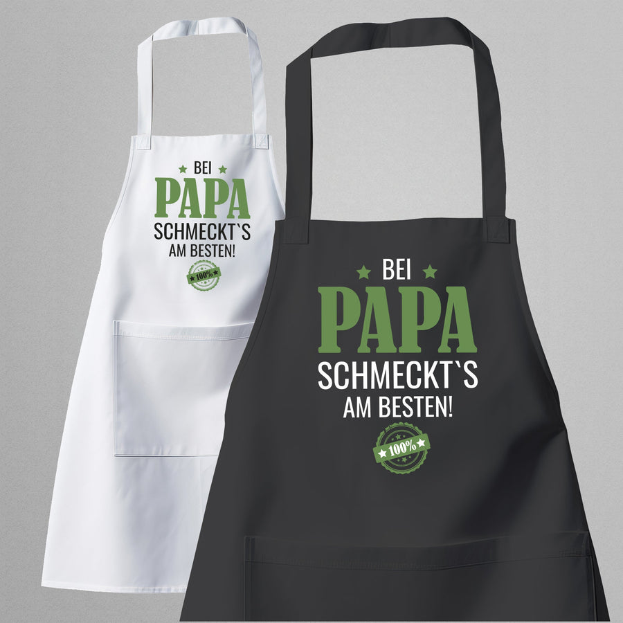 Grillschürze Papa - Bei Papa schmeckts am besten - Geschenkidee
