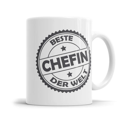 Beste Chefin der Welt Stempel Design - Beste Chefin Tasse - Fulima