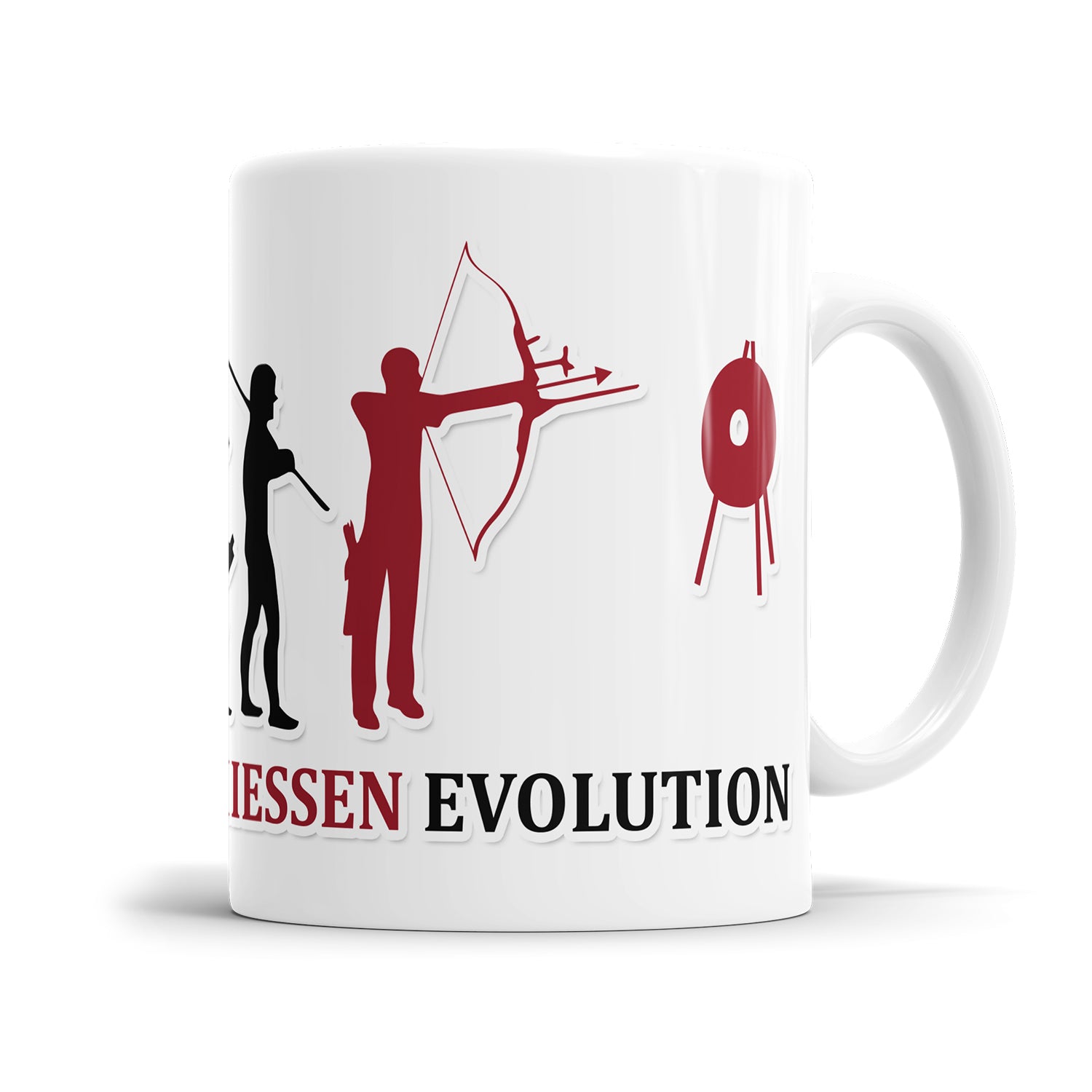 Bogenschiessen Evolution Tasse - Geschenkidee für Bogenschiesser Fulima