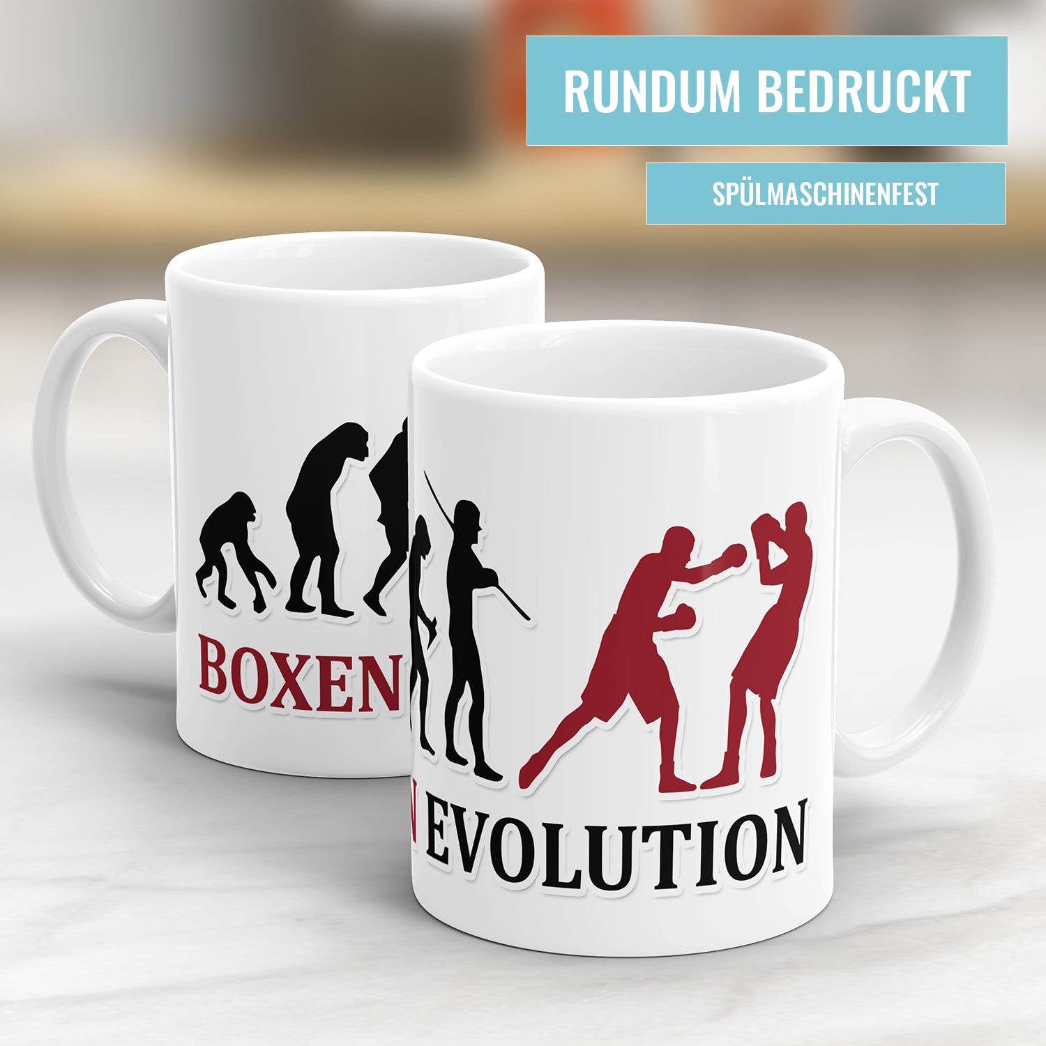 Boxen Evolution Tasse - Geschenkidee für Boxer Fulima