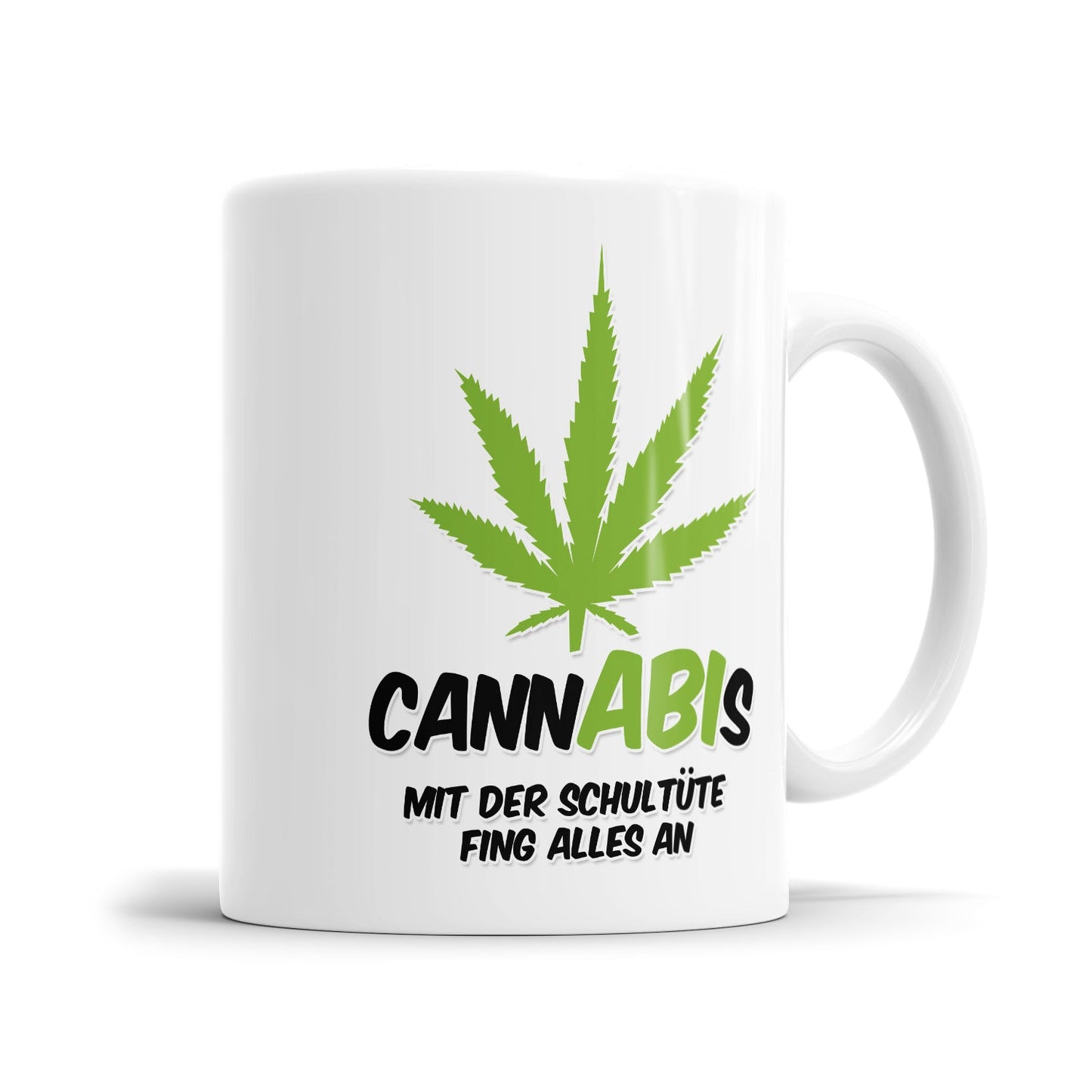 CannABIs mit der Schultüte fing alles an - Abitur Abschluss Tasse - Fulima