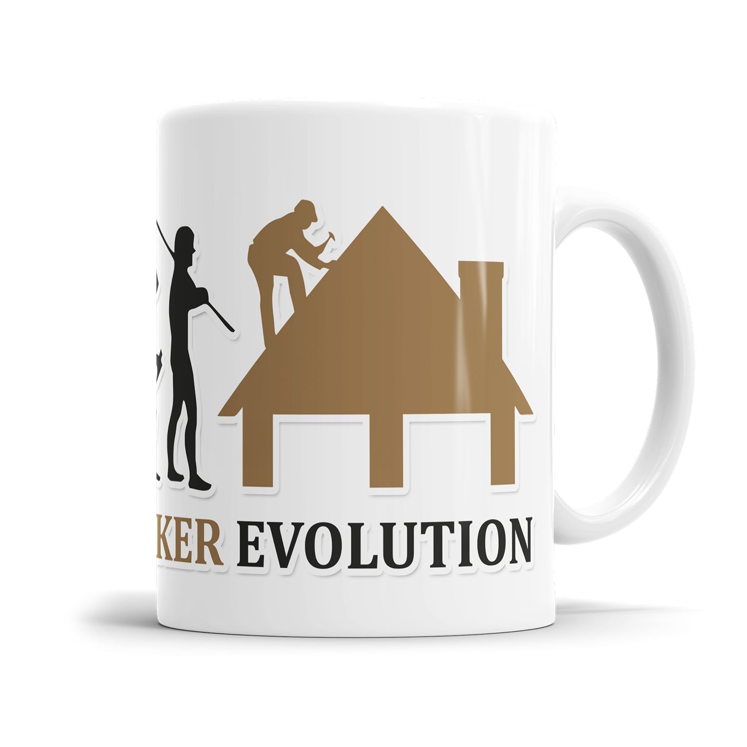 Dachdecker Evolution Tasse - Geschenkidee für Dachdecker - Fulima