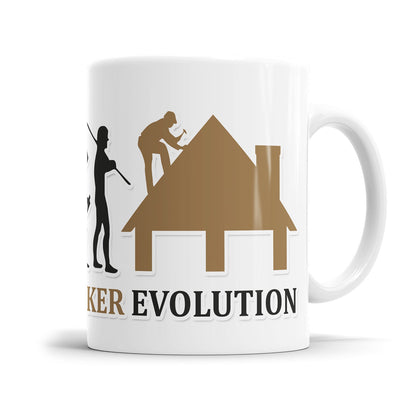 Dachdecker Evolution Tasse - Geschenkidee für Dachdecker - Fulima
