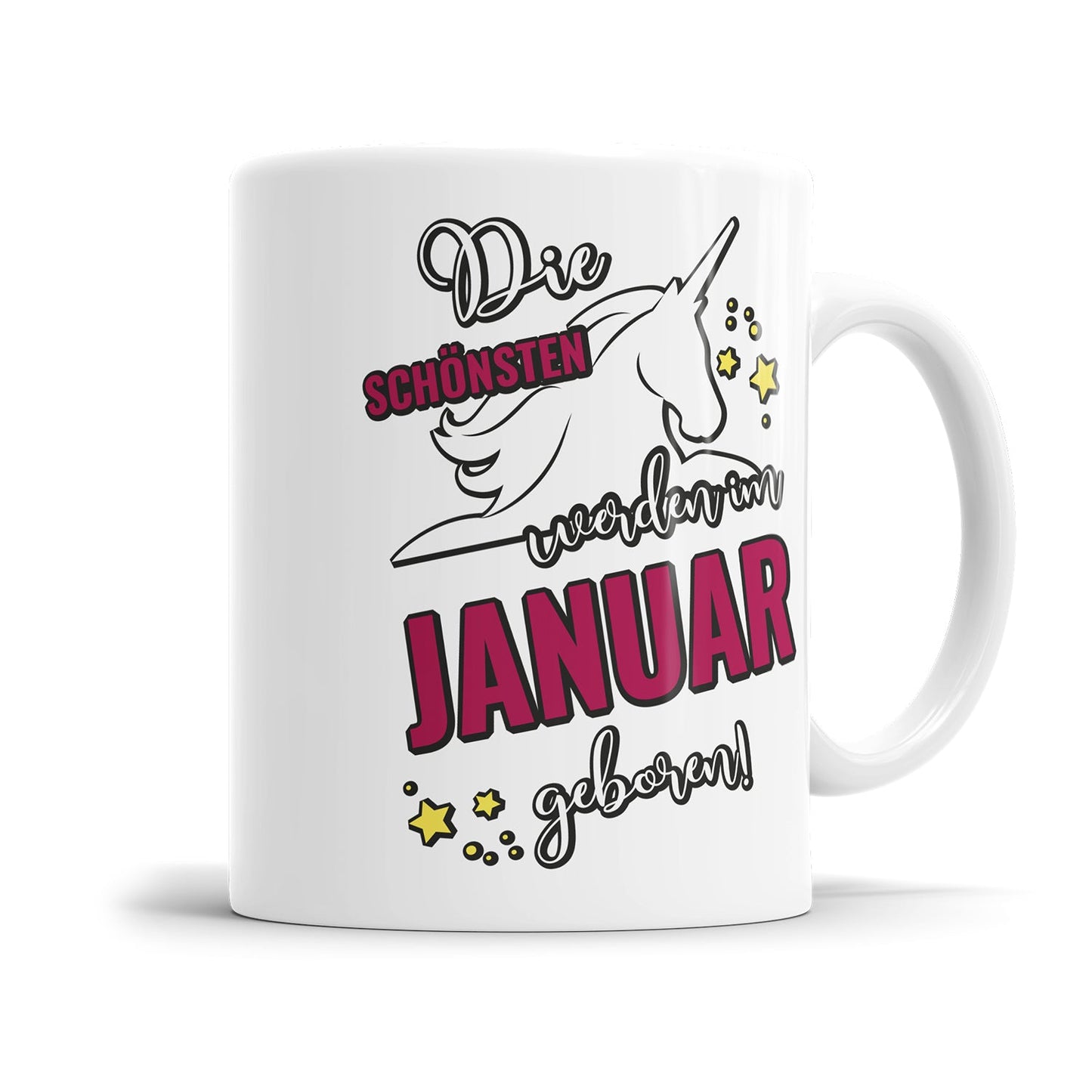 Die schönsten werden im Januar geboren Einhorn Geburtstag Tasse - Fulima