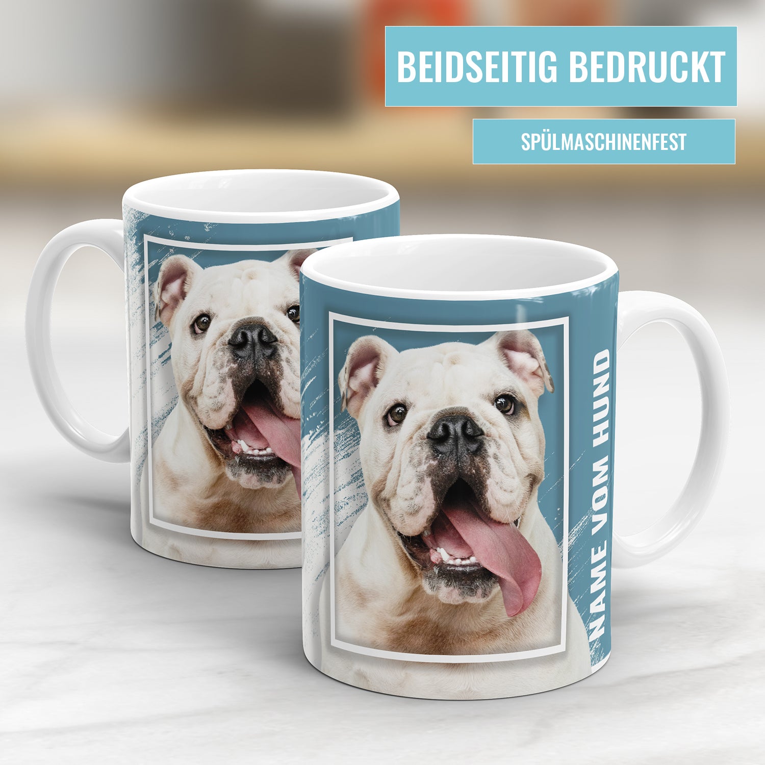 Hundeliebhaber Tasse - Personalisierte Hundetasse mit Foto und Namen Fulima