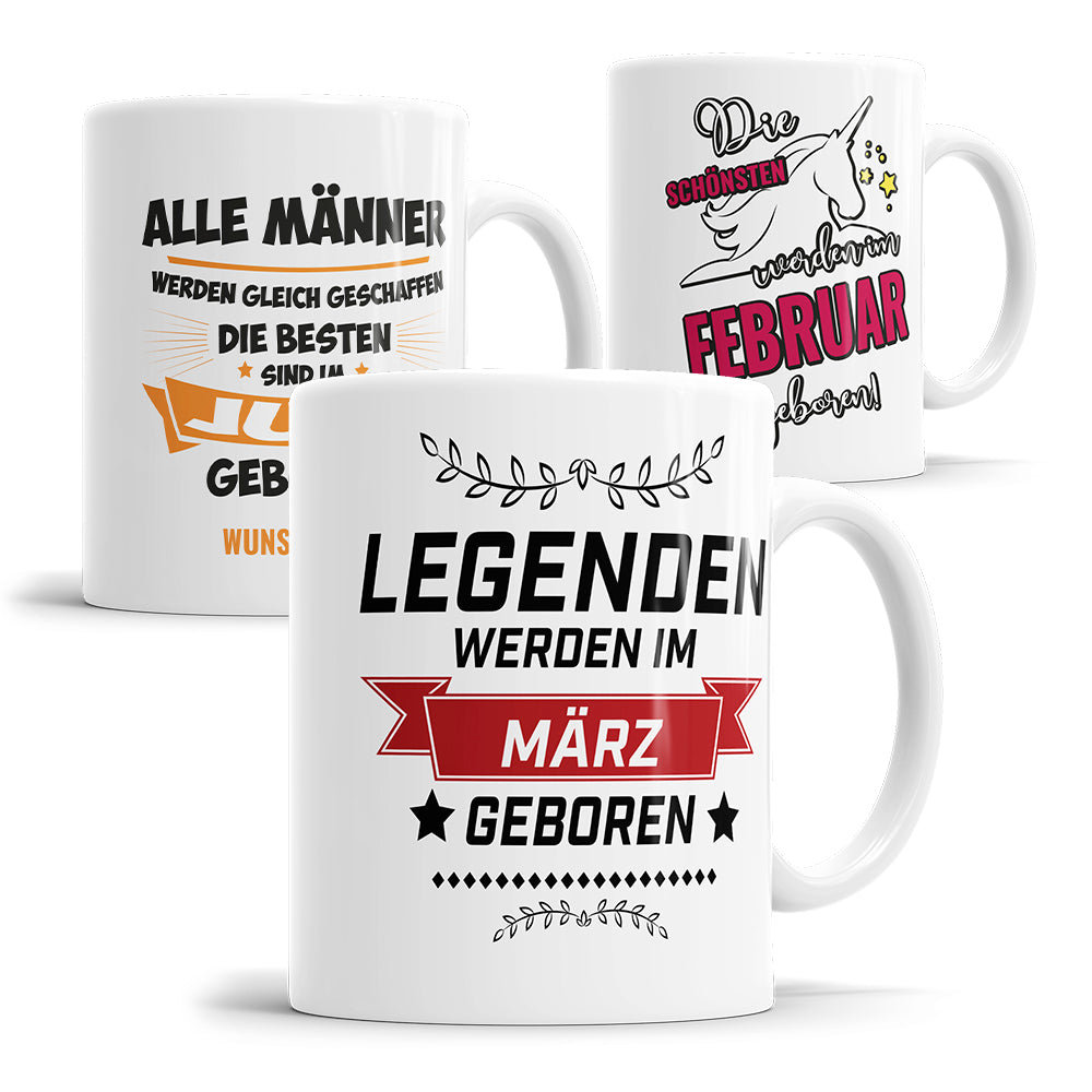 Monats Tasse - Personalisierte Geburtstagstasse mit Wunschmonat