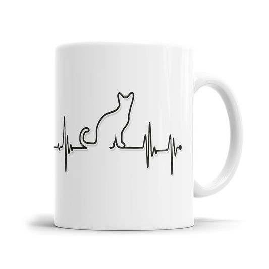 Katze Herzschlag Tasse Mein Herzschlag Katze Geschenkidee für Katzenliebhaber - Fulima