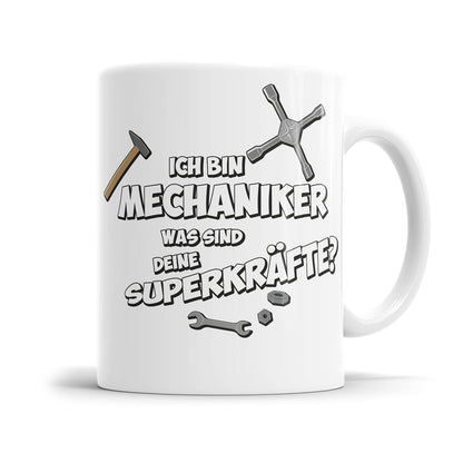 Mechaniker Tasse - Ich bin Mechaniker was sind deine Superkräfte? Fulima