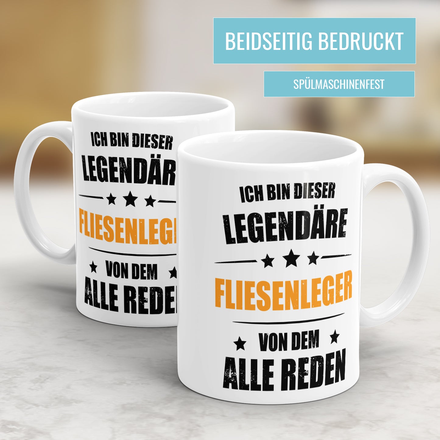 Ich bin dieser Legendäre Fliesenleger von dem alle reden - Tasse - Fulima