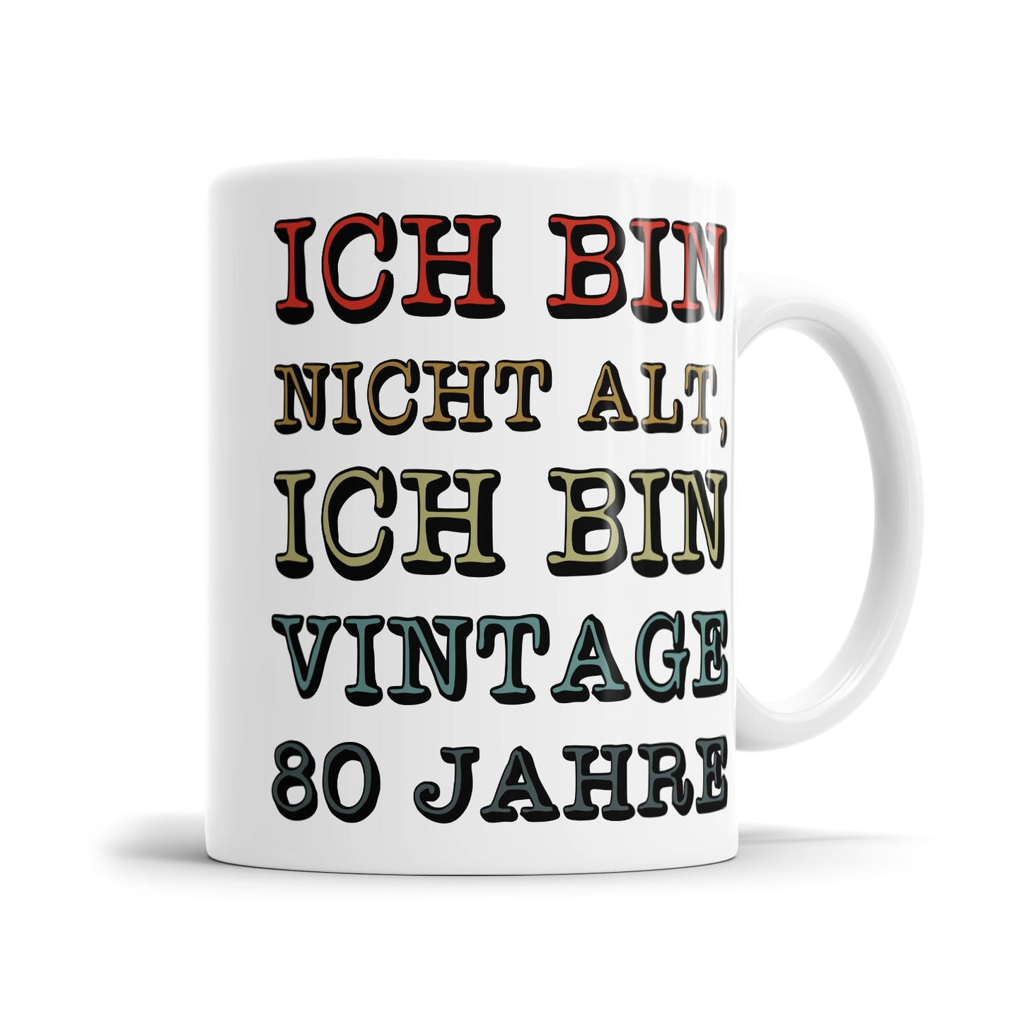 Ich bin nicht alt ich bin Vintage 80 Jahre - Geburtstag Tasse - Fulima