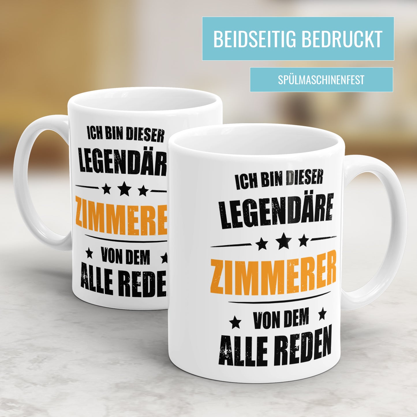 Ich bin dieser Legendäre Zimmerer von dem alle reden - Tasse - Fulima